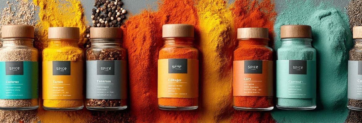 Etiketten für Gewürze