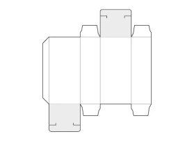Carton box with tuck-in flap - offset flaps