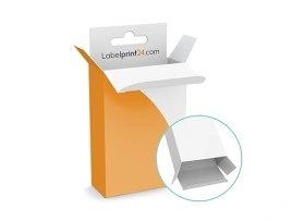 Hanging box with tuck-in flap