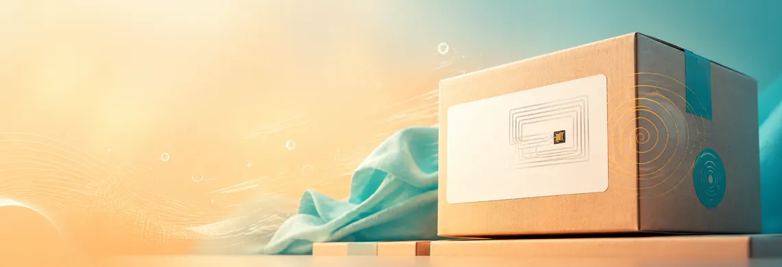 RFID Label auf Verpackung