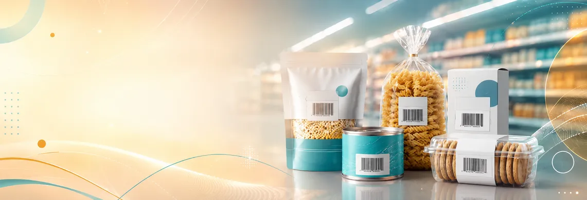 Barcode Labels auf Lebensmittelverpackungen