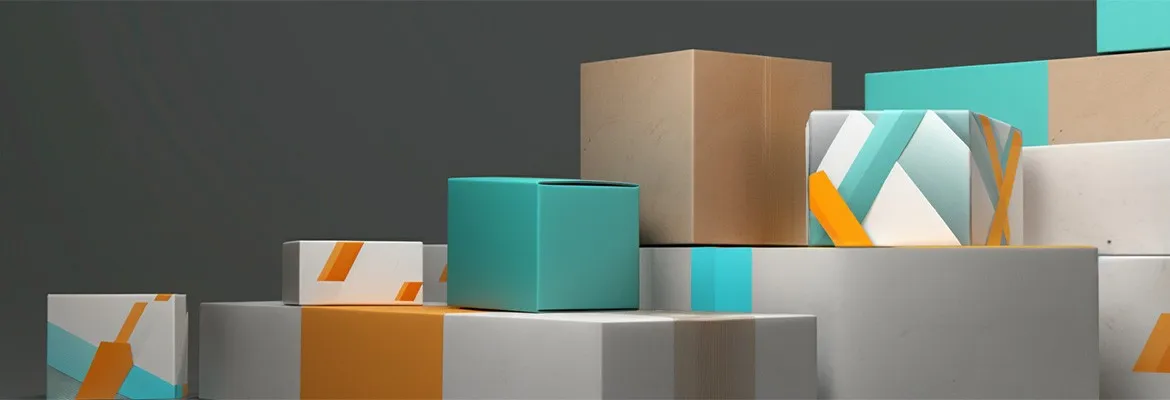 Versandverpackungen mit unterschiedlichen Designs