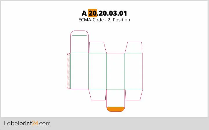 20. base with tuck-in fastener