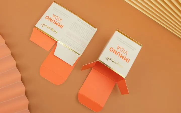 Boîte pliante or en filigrane