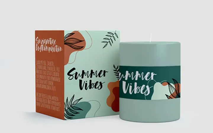 Scatola con fondo a incastro su misura per candela