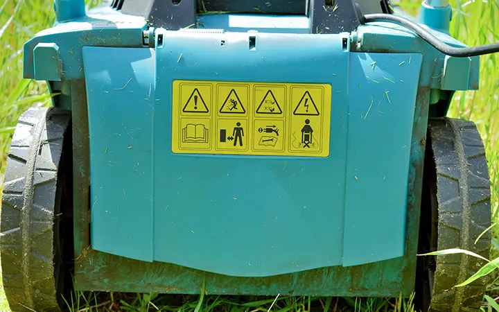 Etichetta in pellicola per rasaerba